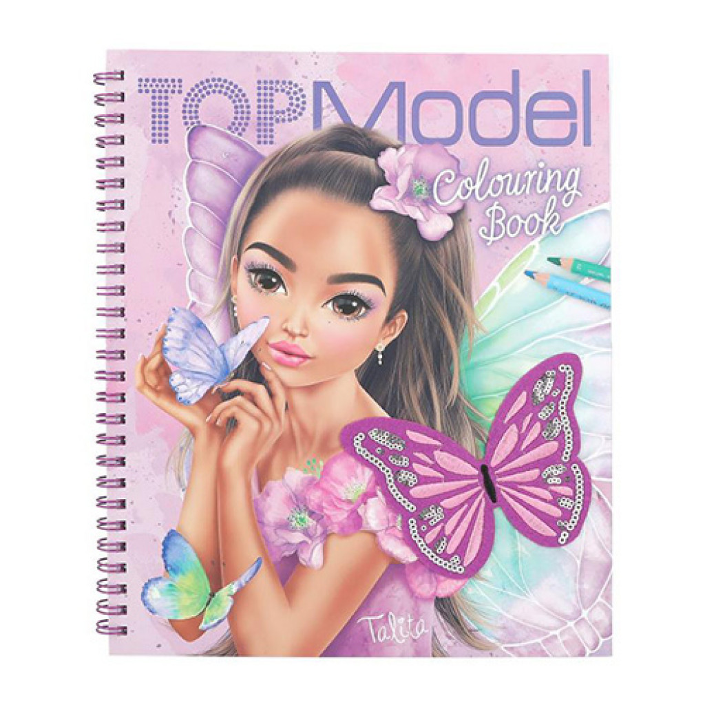 Top Model Színező oldal |Colouring Book, Lila, Talita pillangókkal